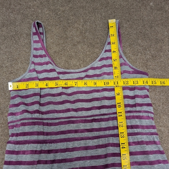 PrAna Adrienne Striped Purple Knit Tank Maxi Dress Women's XS - Picture 6 of 7